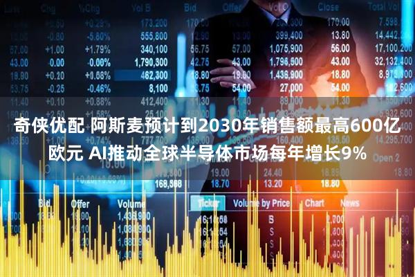 奇侠优配 阿斯麦预计到2030年销售额最高600亿欧元 AI推动全球半导体市场每年增长9%