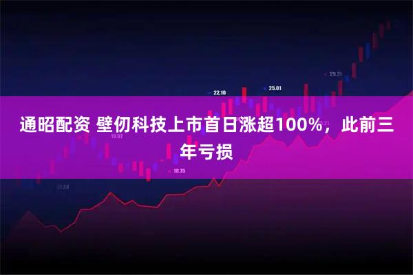 通昭配资 壁仞科技上市首日涨超100%，此前三年亏损
